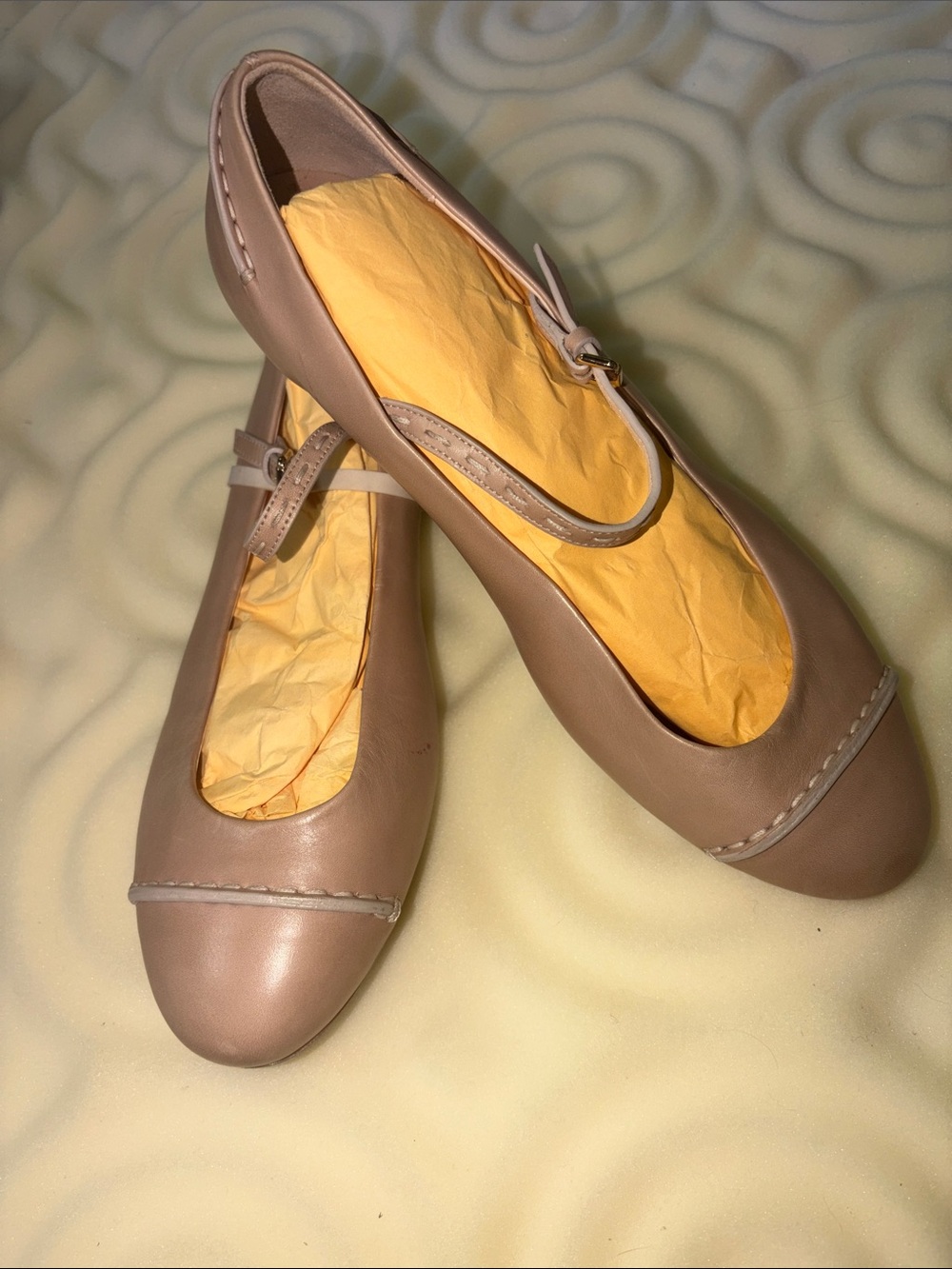 TOD’S Women's Mary Jane Flats in Taupe
